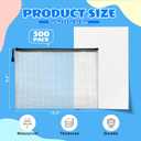 Zhehao 500 Pack A4 Mesh Zipper Pouches, 13.2 x 9.5 in, Black Zippers, 13.19 x 9.45 inches