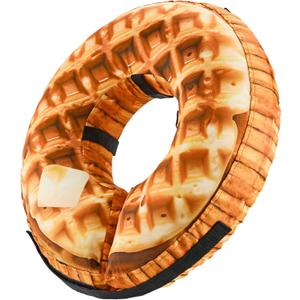 BENCMATE Inflatable Dog Cone Collar Alternative, Soft Dog Cone for Small Medium Large Dogs and Cats, Neck Recovery ECollar Donut Collar After Surgery (Small, Waffle)