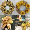 3 x HUIHUANG Yellow Burlap Wired Ribbon - 2.5 inch X 10 Yards Solid Wired Edge Jute Ribbon for Wreaths, Big Bows, Crafts, Swags, Outdoor Decoration