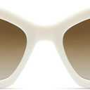 SOJOS Trendy Hexagonal Polarized Sunglasses for Womens Mens,Retro Polygon Shades Plastic Frame Sun Glasses SJ2307 (Beige)