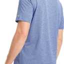 Rouen Mens Golf Shirts Short Sleeve Quick Dry Breathable Active Heather Jacquard Regular Fit Casual Polo Shirts for Men (Blue, XL)