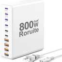 800W USB C Charging Station, 120W PD GaN5 Super Fast USB C Charger Block-10 Port, Type C Fast Charging Block for PC Laptop MacBook Pro/Air Charger Adapter with iPhone 17 16 15 14 Pro Max, iPad, Galaxy (White)