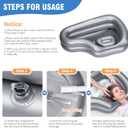 Inflatable Portable Shampoo Bowl, Hair Washing Bowl with Drain Hose & Neck Support, PVC Inflatable Shampoo Bowl for Bedridden Patients, Disabled, Seniors, Kids, Home Care