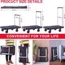 Folding Hand Truck Portable Trolly,Platform Transport Hand cart with 330lbs Capacity Practical handling Tools for Household Industrial Black
