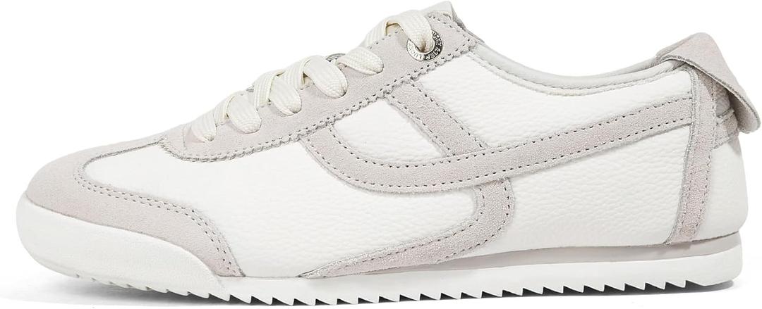 LUCKY STEP Women's Retro Fashion Sneakers Thin Sole Casual Walking Lightweight Tennis Trainers Running Gym Workout Classic Comfortable Athletic Shoes 7
