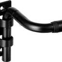 ENJOYBASICS Blackout Curtain rod for windows 48 to 84, 5/8 in Wrap Around Curtain Rods for Bedroom, Living Room, Adjustable from 30 to 86 Inches, Matte Black