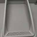 Stainless Steel Litter Box | XL Enclosed Cat Litter Boxes with Lid for Big Cats | High Sided, Anti-Urine Leakage | Non-Stick Bottom & Includes Litter Mat & Metal Scoop