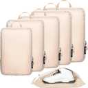 BAGAIL 6 Set Ultralight Compression Packing Cubes Packing Organizer for Travel Accessories Luggage Suitcase Backpack