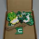 Quimoy 20 Pcs St. Patrick's Day Tiered Tray Decor, Green Shamrock Gnome Truck Wood Sign, Lucky St Patrick's Day Table Decorations for Home Kitchen, Rustic Farmhouse Decor