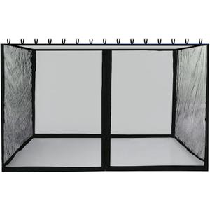 Mosquito Netting for 10'x10' Pop up Canopy Tent or Gazebo,Zipper Screen Sidewalls for Outdoor Garden Patio Gazebo(Mosquito Net Only, Black)