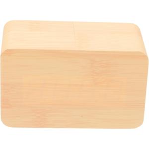 / Digital Alarm Clock Thermometer in Bamboo Led Display Ideal for Home Office 12.4 * 10 * 6.6cm