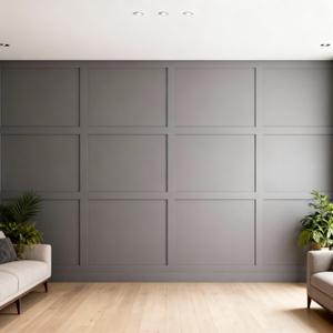 Weysat 1 Set 145.67 x 96.06 Inch Mdf Board and Batten Wall Panel Kit Premade Wainscoting Panels Decorative Wall Molding Trim Slats Paintable Accent Kit for DIY Home Bedroom Living Room Decor