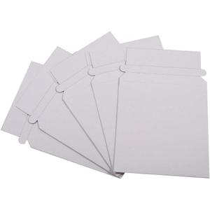 Maxtek 100 Stay Flat CD/DVD White Cardboard Mailers,5 1/4 x 5 1/4 inch, Self Seal Adhesive with Flap