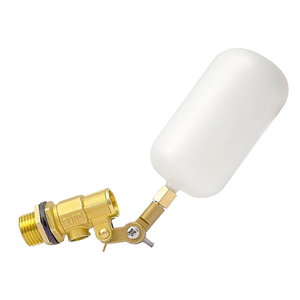 2PCS Float Valve 1/2 inch,Plastic Stable Water Float Ball Valve with Brass Valve and Adjustable Arm Automatic Fill for Livestock Water Trough, Aquariums, Hydroponics (1)