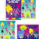 Hallmark Trolls Valentine's Day Cards Assortment for Kids (24 Valentine Cards, 24 Sticker Sheets and Envelopes)
