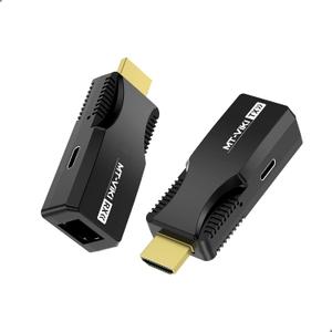 MT-VIKI HDMI Extender Over Single Cat6/Cat 7 Cable 1080p@60Hz Full HD Uncompressed Transmit Up to 164 Ft(50m), EDID and POC Function Supported (Transmitter and Receiver)