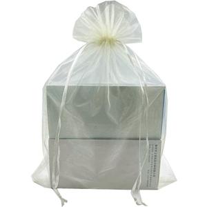 LYSXP 30PCS Ivory Color Large Sheer Organza Bags 10x14Inch, Wedding Favor Bags with Drawstring Party Christmas Candy Bag