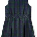 Lands' End Girls Uniform Plaid Jumper (14, Classic Navy/Evergreen Plaid)