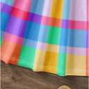 WDIRARA Toddler Girl's Colorful Plaid Sleeveless Dress Swing A Line Tank Dresses (Multicolor)