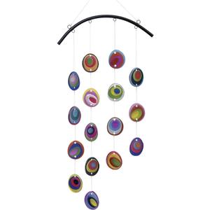 Bits and Pieces - Beautiful Fused Hanging Glass Garden Art - Colorful Window Suncatcher and Wind Chimes