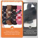 EXPAWLORER Dog Socks to Prevent Licking Paws,Dog Shoes for Hot Pavement,4 Pcs Double Sided Anti Slip Dog Socks with Grippers,Dog Booties for Small Medium Large Senior Dogs,British Style,Black L