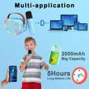 Kids Mini Karaoke Machine for Boys Girls, Cute Little & Portable Bluetooth Speaker with 2 Wireless Microphone, Home Party, Birthday Gifts for Boys 4 5 6 7 8 9 10 11 12+ Year Old Teen Toys. (Blue)