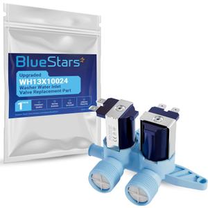 BlueStars Upgraded WH13X10024 Washer Water Inlet Valve Replacement Part  Compatible with G.E & Hotpoint Washers  Replaces WH13X0086 PS1155105 AP3861119 1159233 WH13X10019 WH13X0087