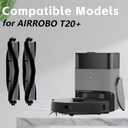 Main Roller Brush Accessories for AIRROBO T20+ Robot Robotic Vacuums, for AIRROBO T20+ Main Brush Replacement Part 2Pcs