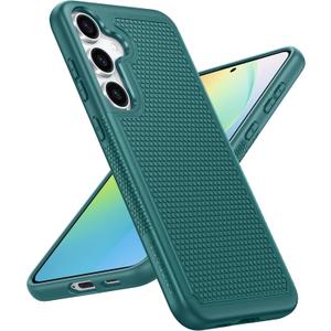 FNTCASE for Samsung Galaxy S24 Case: Dual Layer Heavy Duty Cell Phone Protective Cover Shockproof Rugged with Non-Slip Textured - Military Drop Protection Bumper Tough - 2024, 6.2inch Green FNTCASE for Samsung Galaxy S24 Case: Dual Layer Heavy Duty Cell Phone Protective Cover Shockproof Rugged with Non-Slip Textured - Military Drop Protection Bumper Tough - 2024, 6.2inch Green