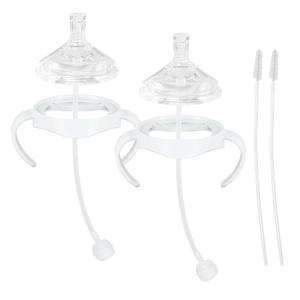 Straw Cup Soft Spout Conversion Kit for Philips Avent Natural Baby Bottle, Bottle Handles and Weighted Straw 2 Pack (Straw Cup Conversion Kit)