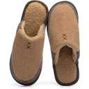 Millffy Men's Comfy Memory Foam Warm Slippers Fuzzy Plush Lining Slip-on House Shoes Indoor Outdoor Slippers (11-12, Tan)