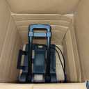 CAB55 Rolling Craft Bag, Tote Bag with Wheels for Women, Rolling Teacher Bag with Removable Folding Hand Truck (Grey)