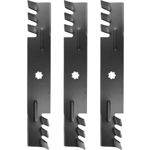 ACEBRI Mulching Blade 48 '' Fit for John Deere AM141035, GX21784,for John Deere GX21786, GY20852 145 D 140 150 155 C 160 LA 130 140 145 165 X 165 S 140 S 170 E 140 Mower Blades 3Pack