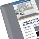 KitchenClouds Kitchen Mat Cushioned Anti Fatigue Rug 22"x72" Water Resistant, Non Slip, Standing and Comfort Desk/Floor Mats for House Sink Office (Grey,0.8inch)