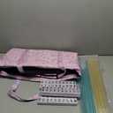 TIASUSAN American Mahjong Game Set, 166 Pink Tiles, Pink Bag and Entire Accessories, 4 All-in-One Rack/Pushers, Mahjong Tiles Set, 18 inches x 5 inches x 3 inches