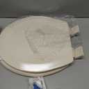 Angol Shiold Slow Close Wood Toilet Seat（Bone, Round 16.5''）