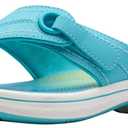 Clarks Women's Breeze Reyna Cloudsteppers Flip-Flop, Turquoise Ombre Synthetic, 7