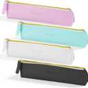4 Pcs Lipstick Pouch for Purse, Mini Portable Leather Cosmetic Bags, Small Makeup Bag for Purses, Coin Purse & Lipstick Organizer, Travel Kit Storage Pouch for Women