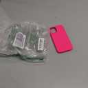 DOMAVER Case for iPhone 12 / iPhone 12 Pro Smooth Liquid Silicone Soft Gel Rubber Microfiber Lining Cushion Protective Cover for iPhone 12/12 Pro(6.1 inch)- Hot Pink