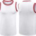 YWIES Plain Basketball Jersey, Blank Team Uniform, Hip Hop Hipster Short Sleeveless Active Shirts (White, M)