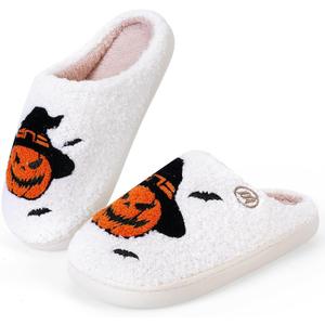 Heart Slippers for Women, Valentines Day House Slippers Christmas Slippers for Women Men, Cute Soft Plush Fluffy Heart Slippers, Fuzzy Warm House Shoes, Cozy Slip-on Memory Foam Home Slippers Gifts (White)