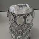 Leyoue Wax Warmer Wrought Iron Crystal Wax Melt Warmer Electric Oil Burner Wax Melt for Gifts & Decor, Home, Office, SPA,Bedroom (Silver-02)