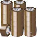 36 Rolls Brown Packing Tape with Dispenser, 1.88" X 120 yd Shipping Tape Bulk, Total 4320 yards, 2.6 mil, 3" Core, Tan Packing Tape Refills, Carton Sealing Tape for Moving Boxes, Package, Mailing