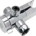 Sscon 3-Way Shower Arm Diverter Valve 1/2 Inch Universal ABS Plastic Showerhead Bracket for Bathroom 1 Pack