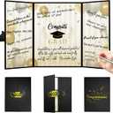 3 x Black & Gold Pearl Graduation Guest Book 2026 Signature Edition for Graduation Celebration Party Supplies