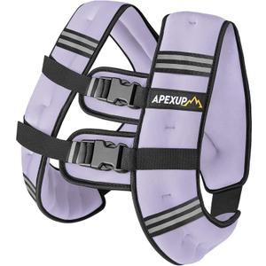 APEXUP Weighted Vest Men Women, Weight Vest for Women Workout Equipment for Strength Training Running (30lbs, Pastel Purple)