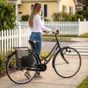 CXWXC Pannier Bike Basket with Handle - Detachable Rear Wire Baskets, Small