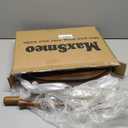 MaxSmeo Side Table, 3-Tier Small End Table, Modern Oval Night Stand Accent Table for Living Room, Bedroom, Rustic Brown