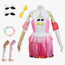 Lmetsky Ootori Emu Cosplay Costume Outfit Pink Dress Project Sekai Ootori Emu Costume Uniform With Wig Halloween 2XL