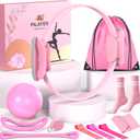 Pilates Equipment Set for Women, Pilates Ring and Ball Set with 15" Magic Circle & Resistance Bands, Perfect Mother's Day Gift for Home Workout, Ideal for Beginners and Yogis